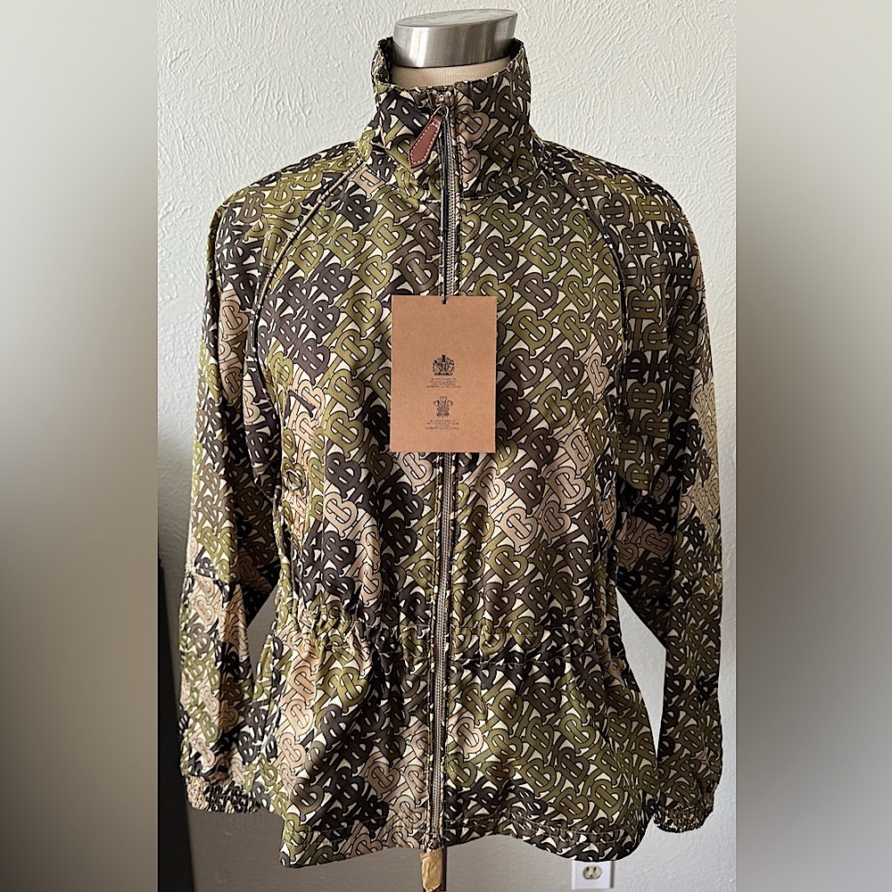 NWT Burberry Khaki Green IP Women's Jacket sz US 4
